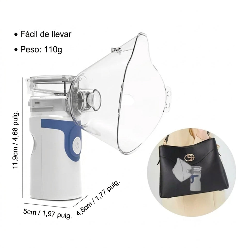Nebulizador Portatil Recargable Adulto