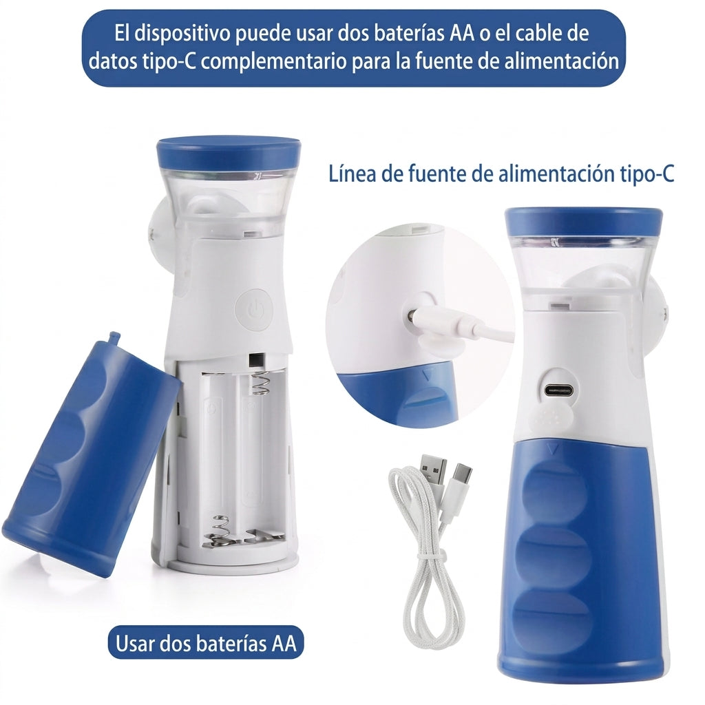 Nebulizador Portátil Recargable Silencioso | Kit Completo con Mascarillas