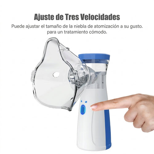 Nebulizador Portátil Recargable Silencioso | Kit Completo con Mascarillas