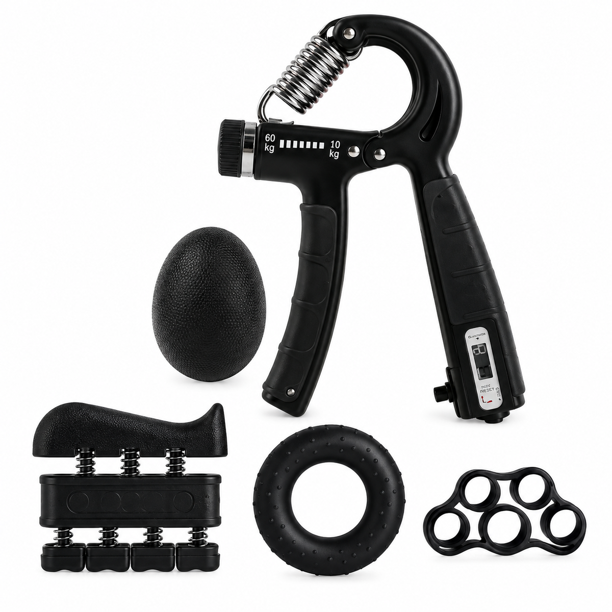 Kit Tensor de Mano 5 en 1 | Ejercitador de Agarre y Antebrazo