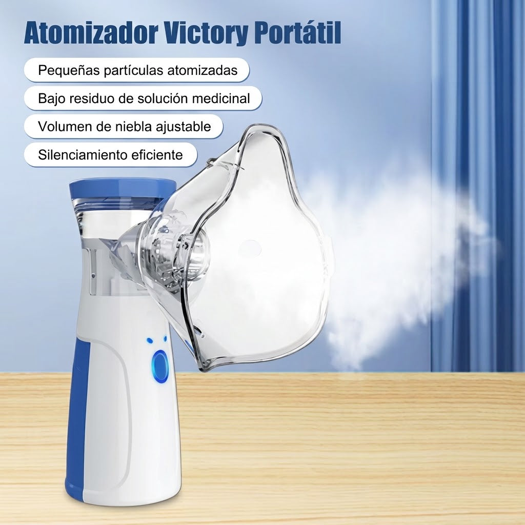 Nebulizador Portátil Recargable Silencioso | Kit Completo con Mascarillas