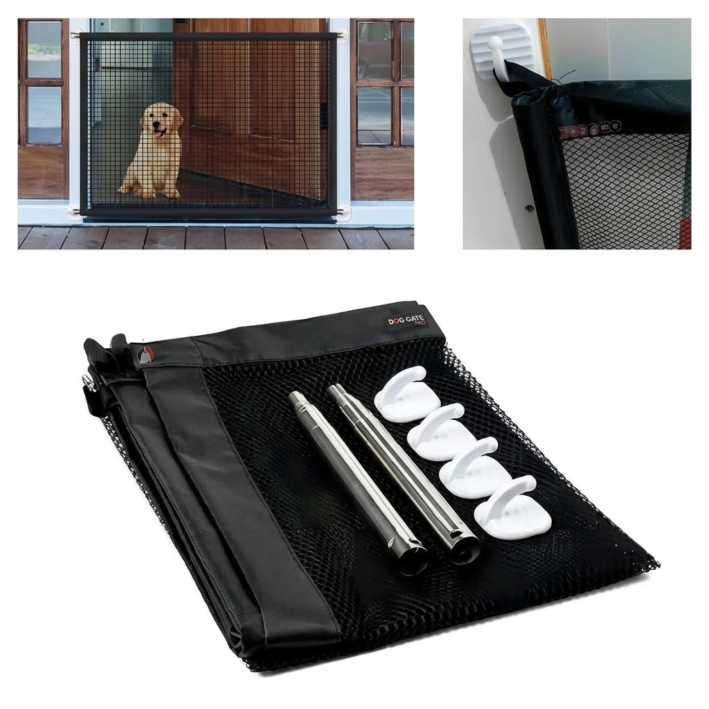 Puerta de Seguridad Plegable para Mascotas y Bebés