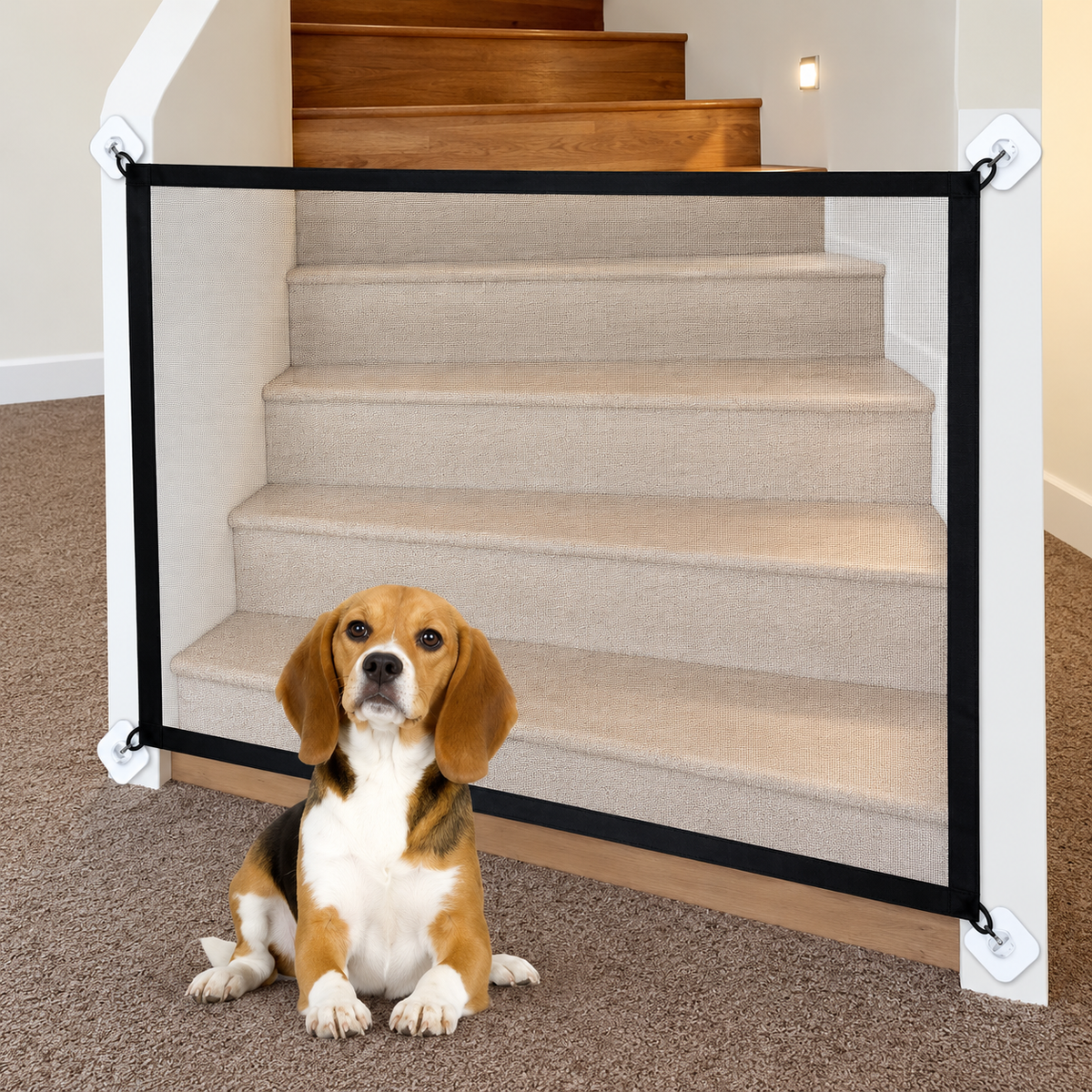 Puerta de Seguridad Plegable para Mascotas y Bebés