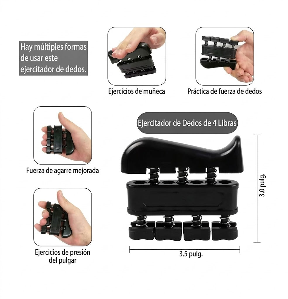 Kit Tensor de Mano 5 en 1 | Ejercitador de Agarre y Antebrazo